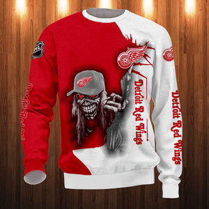 15% OFF Iron Maiden Detroit Red Wings Sweatshirt For Halloween