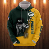 Iron Maiden Green Bay Packers Zip Up Hoodies Pullover Hoodies