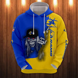 Iron Maiden Los Angeles Rams Zip Up Hoodies Pullover Hoodies