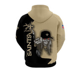 Iron Maiden New Orleans Saints Zip Up Hoodies Pullover Hoodies