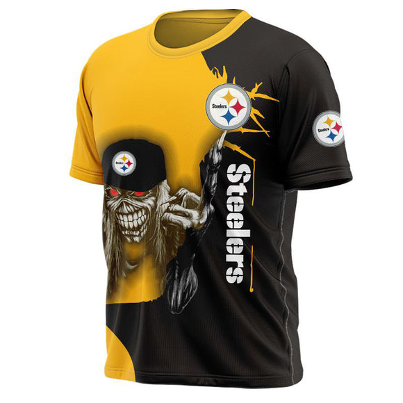 Iron Maiden Pittsburgh Steelers T shirt For Men