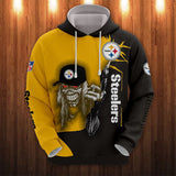Iron Maiden Pittsburgh Steelers Zip Up Hoodies Pullover Hoodies