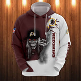 Iron Maiden Washington Redskins Zip Up Hoodies Pullover Hoodies