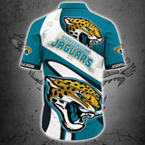 Jacksonville Jaguars Button Up Shirt Short Sleeve Big Logo