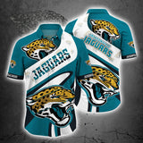 Jacksonville Jaguars Button Up Shirt Short Sleeve Big Logo