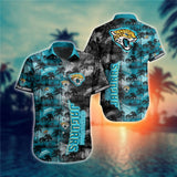 Jacksonville Jaguars Hawaiian Shirt Palm Tree Pattern