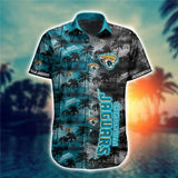 Jacksonville Jaguars Hawaiian Shirt Palm Tree Pattern