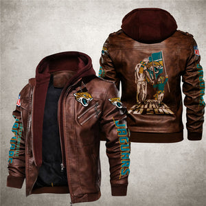 Jacksonville Jaguars Leather Bomber Jacket From Father To Son