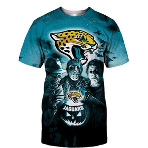 Jacksonville Jaguars T shirt 3D Halloween Horror Night T shirt