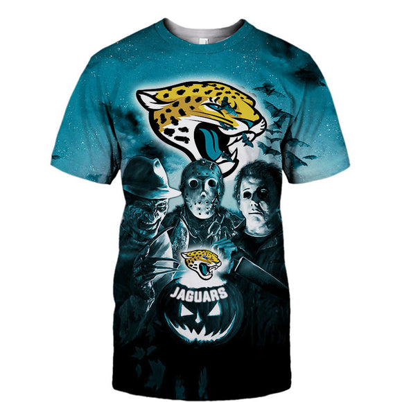 Jacksonville Jaguars T shirt 3D Halloween Horror Night T shirt