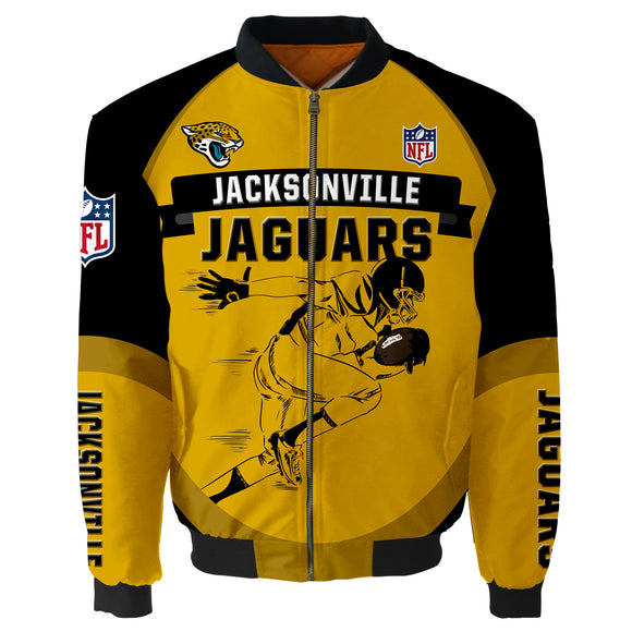 Jacksonville Jaguars Bomber Jacket Graphic Player Running