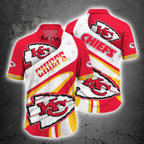 Kansas City Chiefs Button Up Shirt Short Sleeve Big Logo