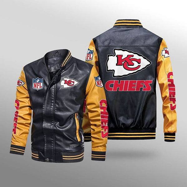 Kansas City Chiefs Flag Leather Jacket – SportsDexter