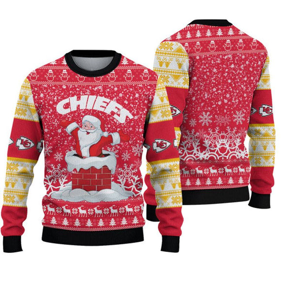 Kansas City Chiefs Sweatshirt Christmas Funny Santa Claus