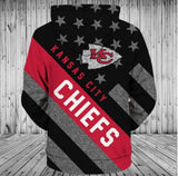 Kansas City Chiefs Zipper Hoodies Striped Banner