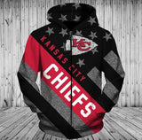 Kansas City Chiefs Zipper Hoodies Striped Banner
