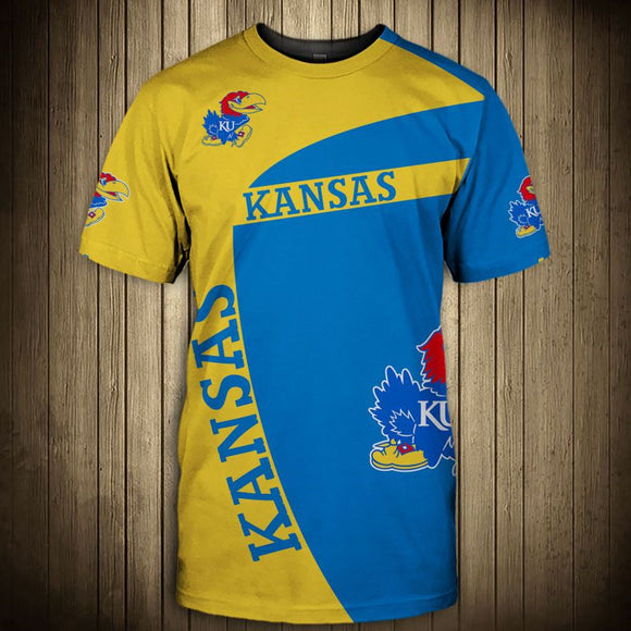 20% SALE OFF Kansas Jayhawks T shirt Mens 3D