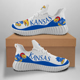 Kansas Jayhawks Sneakers Big Logo Yeezy Shoes