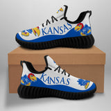 Kansas Jayhawks Sneakers Big Logo Yeezy Shoes
