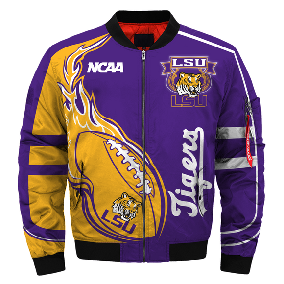 20% OFF Men's LSU Tigers Jacket 3D Printed Plus Size 4XL 5XL