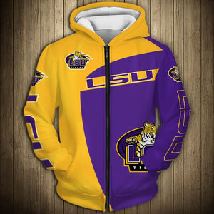 Up To 20% OFF LSU Tigers Zip Up Hoodie 3D