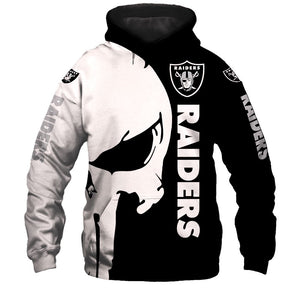 Las Vegas Raiders Hoodies Skull Printed