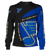 Lastes St Louis Blues Sweatshirt 3D Long Sleeve