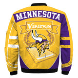 Latest Design 2019 NFL Bomber Jacket Custom Minnesota Vikings Men's Jacket