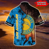 Los Angeles Chargers Hawaiian Shirt Customize Your Name
