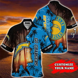 Los Angeles Chargers Hawaiian Shirt Customize Your Name