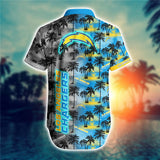 Los Angeles Chargers Hawaiian Shirt Palm Tree Pattern