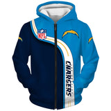 Los Angeles Chargers Hoodies 3D Highway Letter