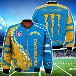 20% OFF Los Angeles Chargers Jackets Mens Monter Energy Custom Name