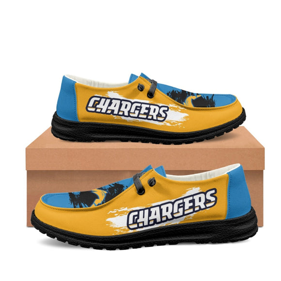 20% OFF Los Angeles Chargers Moccasin Slippers - Hey Dude Shoes Style