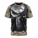 17% OFF Cheap Los Angeles Chargers t-shirt Camo Custom Name & Number