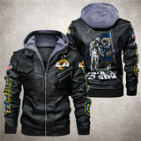 Los Angeles Rams Leather Bomber Jacket From Father To Son