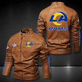 Los Angeles Rams Leather Jacket Winter Coat