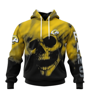 15% OFF Best Los Angeles Rams Skull Hoodies Custom Name & Number