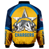 Los Angeles Chargers Bomber Jacket Graphic Player Running