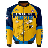 Los Angeles Chargers Bomber Jacket Graphic Player Running