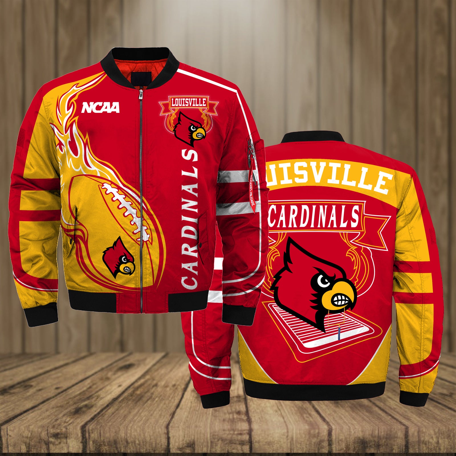 20% OFF Men's Louisville Cardinals Jacket 3D Printed Plus Size 4XL