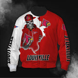 18% OFF Men's Skull Louisville Cardinals Jacket - Hurry! Offer End Soon