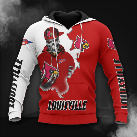 Buy Louisville Cardinals Skull Hoodies - Get 20% OFF Now