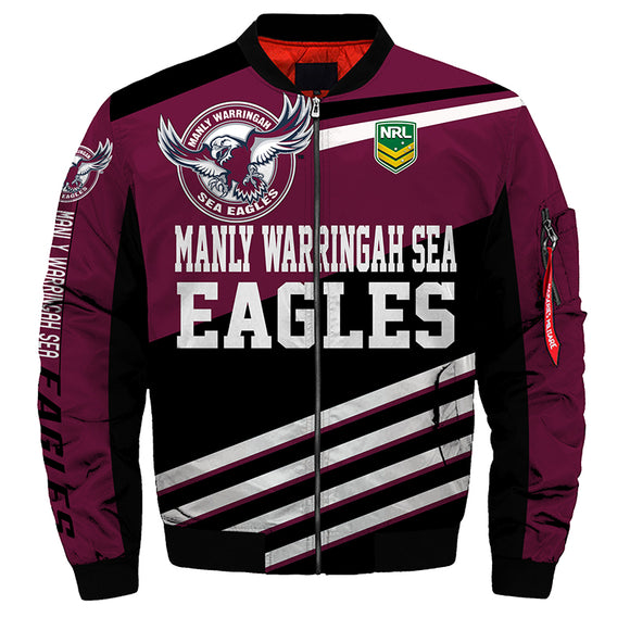Manly Warringah Sea Eagles Jacket 3D Full-zip Jackets