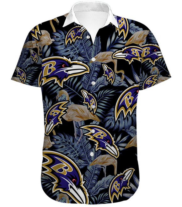Men’s Baltimore Ravens Hawaiian Shirt Tropical