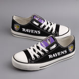 Men's Baltimore Ravens Shoes Low Top Canvas Shoes