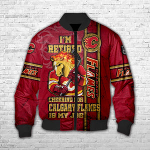 18% SALE OFF Men’s Calgary Flames Jackets Cheap I'm Retired