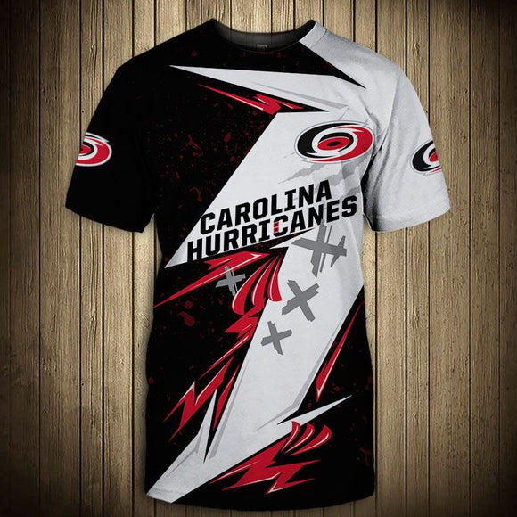 Men's Carolina Hurricanes T Shirts Graffiti Short Sleeve