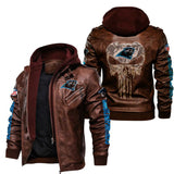 Carolina Panthers Leather Bomber Jacket From Father To Son