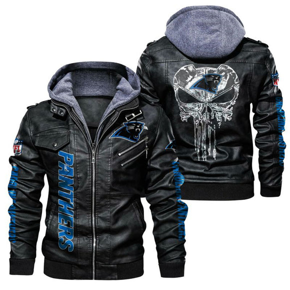 Carolina Panthers Leather Bomber Jacket From Father To Son